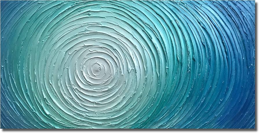 油絵 青 抽象画 抽象画 青系の油彩画 抽象画 テクスチャーアート 青